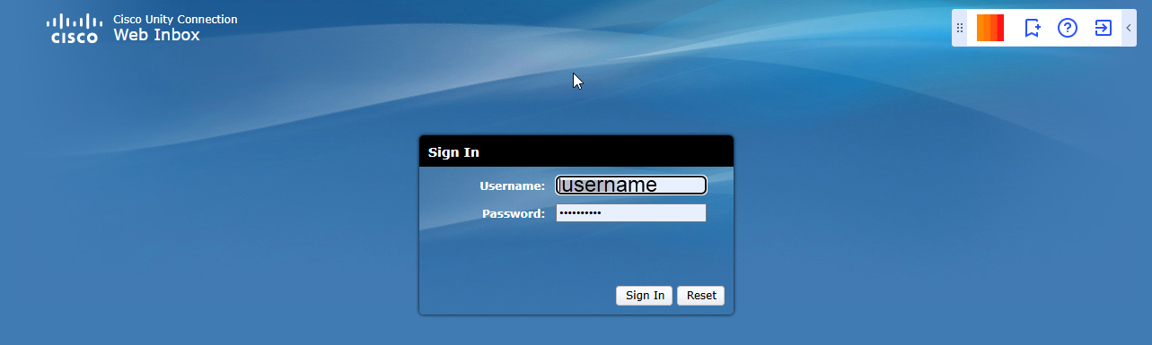 image of Cisco login page