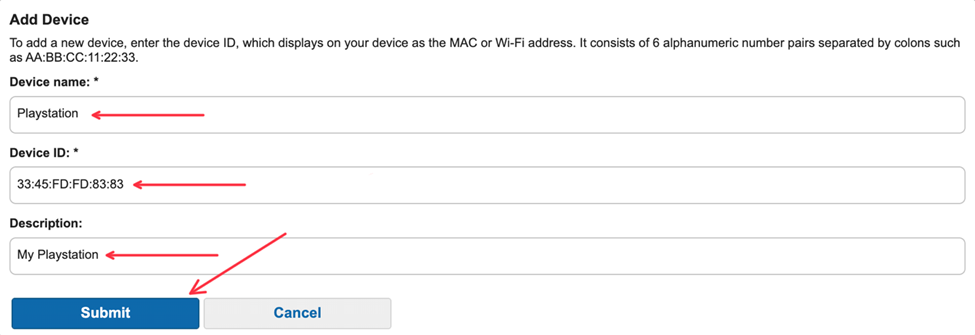 Add device name