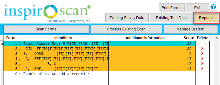 Scan Answer Documents