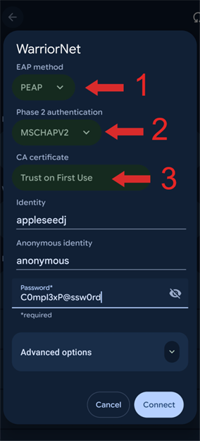 Warriornet EAP Method
