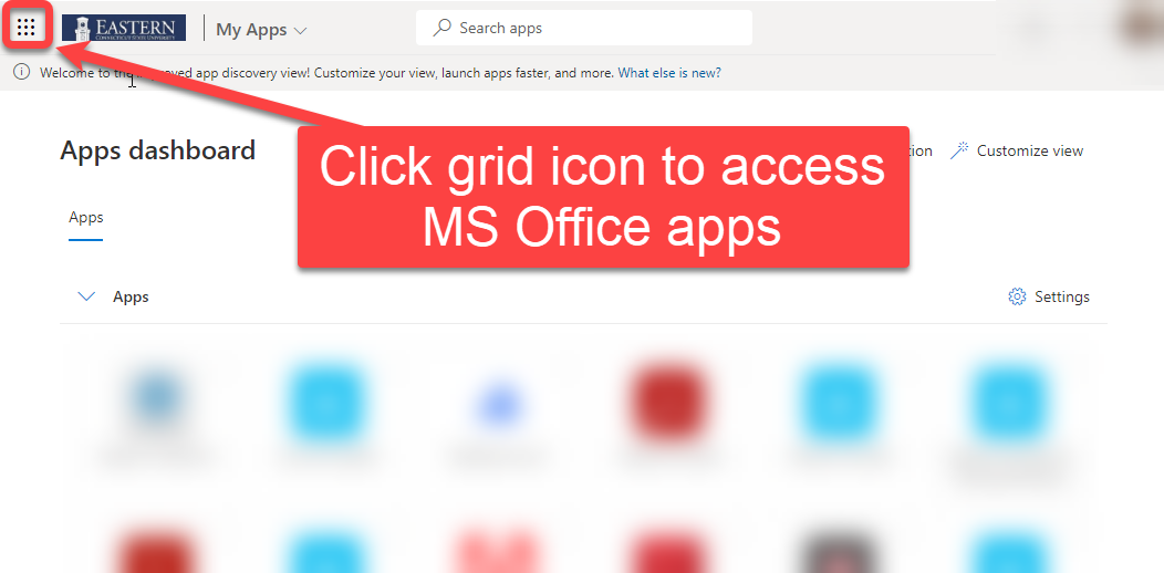 Accessing MS Office 365 Apps Eastern Connecticut State University 
